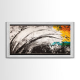 Abstract Waves, Modern Wall Art, Contemporary Painting, Minimalist Art, Framed Canvas Print, Living Room Decor, Unique Artwork