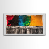 Colorful Abstract, Modern Wall Art, Bold Geometric Design, Expressive Painting, Living Room Accent, Artistic Home Decor, Canvas Print