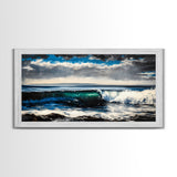 Ocean Wave, Blue Water, Seascape Painting, Canvas Print, Surf Wall Art, Beach House Decor, Coastal Living, Nautical Art, Large Wall Decor