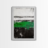 Green Horizon, Abstract Landscape, Contemporary Painting, Bold Nature Art, Modern Home Wall Decor, Unique Artwork, Canvas Print
