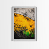 Golden Hills, Abstract Landscape, Earthy Tones, Autumn Wall Art, Warm Color Palette, Nature Inspired, Living Room Art, Framed Canvas Print