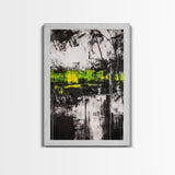 Abstract Forest, Black and White Art, Moody Nature Painting, Contemporary Wall Decor, Modern Office Art, Canvas Print