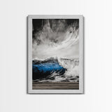 Ocean Wave, Stormy Sea, Dramatic Water, Coastal Art, Canvas Print, Nautical Wall Decor, Living Room Statement Piece, Moody Seascape