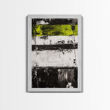 Black and Green, Abstract Expressionism, Modern Canvas Print, Minimalist Art, Bold Statement Piece, Home Office Decor, Unique Artwork