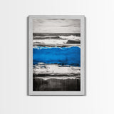Rolling Waves, Beach Sunset, Blue Ocean, Canvas Print, Coastal Wall Art, Living Room Decor, Nautical Painting, Modern Seascape