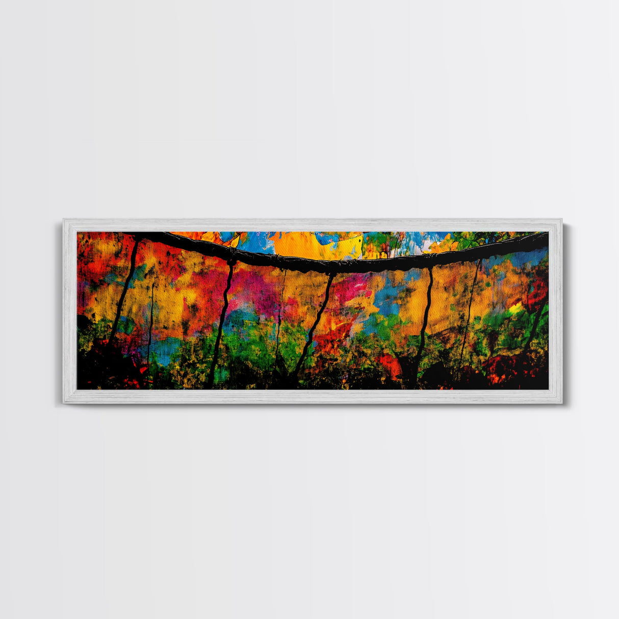 Colorful Reflections, Bold Abstract, Rainbow Wall Art, Canvas Print, Vibrant Art, Living Room Statement Piece, Artistic Home Decor