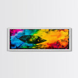 Abstract Leaf, Bold Colorful Art, Vibrant Wall Art, Canvas Print, Nature Inspired Decor, Modern Office Art, Eye-Catching Design