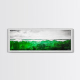 Ocean Wave, Green Sea, Coastal Art, Beach House, Canvas Print, Large Wall Art, Modern Seascape, Minimalist Decor, Bedroom Wall Art
