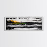 Mountain Reflection, Forest Lake, Scenic Landscape, Nature Canvas Print, Framed Canvas Print, Living Room Art, Wilderness Wall Art
