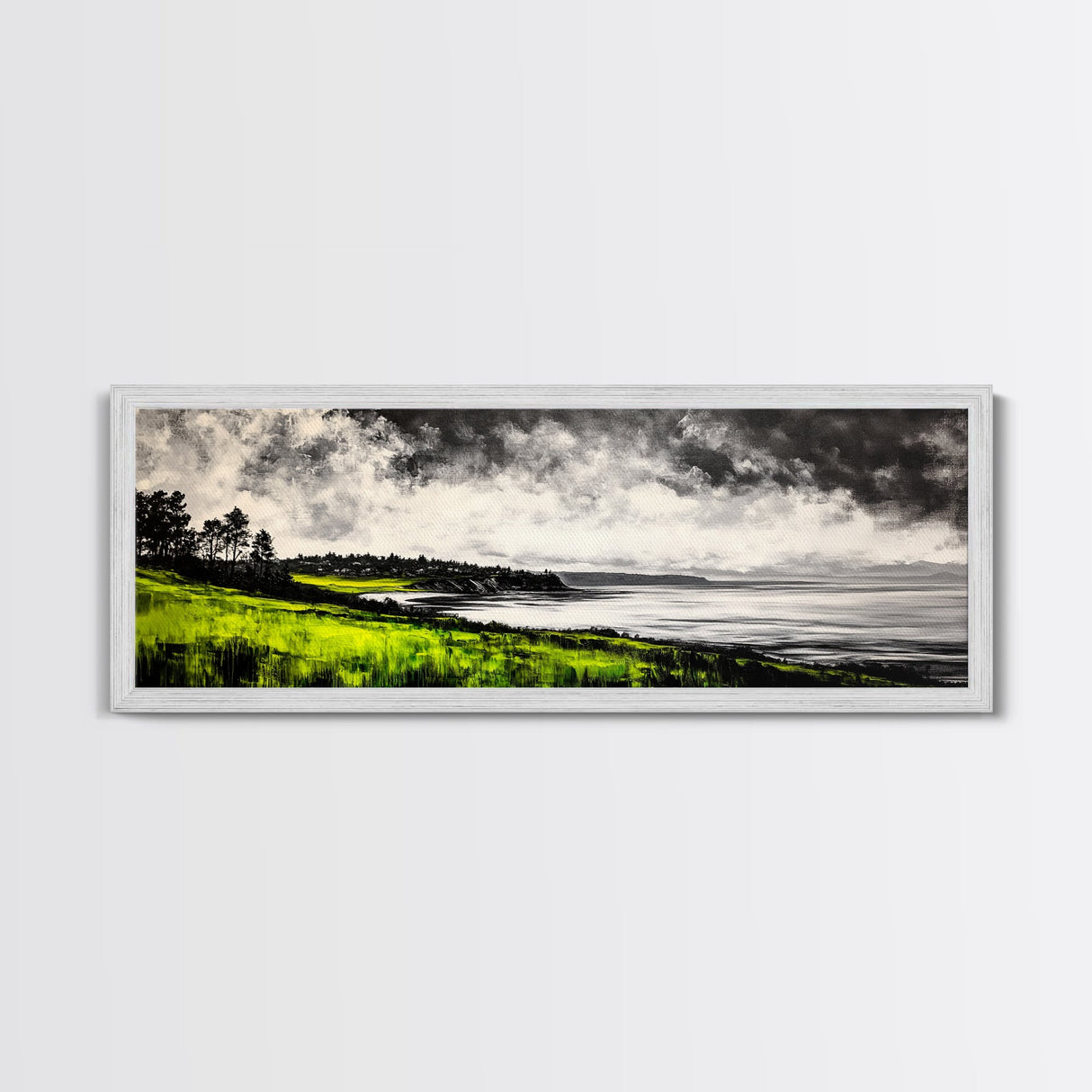 Mountain Reflection, Nature Canvas Print, Lake Wall Art, Black and White Art, Minimalist Landscape, Cabin Decor, Living Room Art