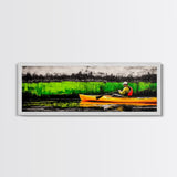 Kayak Adventure, Outdoor Canvas Print, River Wall Art, Nature Inspired, Sports Decor, Modern Home Art, Living Room Canvas Print