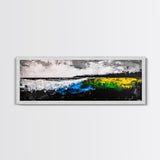 Abstract Beach, Coastal Canvas Print, Ocean Wall Art, Minimalist Seascape, Blue Art, Modern Decor, Living Room Art, Nautical Print
