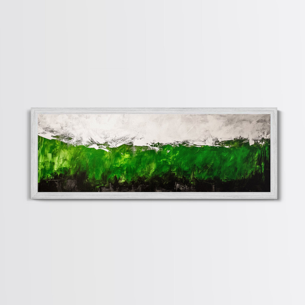 Abstract Green, Modern Minimalist Art, Textured Nature Print, Earthy Wall Decor, Framed Canvas Print, Office Wall Art, Contemporary Home Decor
