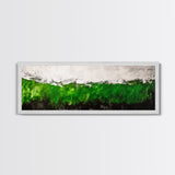 Abstract Green, Modern Minimalist Art, Textured Nature Print, Earthy Wall Decor, Framed Canvas Print, Office Wall Art, Contemporary Home Decor