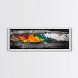Colorful Wood, Rustic Abstract, Weathered Texture Art, Bold Statement Wall Decor, Unique Modern Print, Framed Canvas Print, Gift Idea