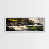 Hidden Cove, Green Waters, Peaceful Beach Scene, Canvas Print, Coastal Landscape Art, Office Wall Art, Tranquil Home Decor