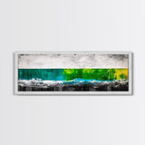 Abstract Water, Minimalist Ocean Art, Contemporary Coastal Decor, Serene Blue Green Painting, Canvas Print, Office Wall Art