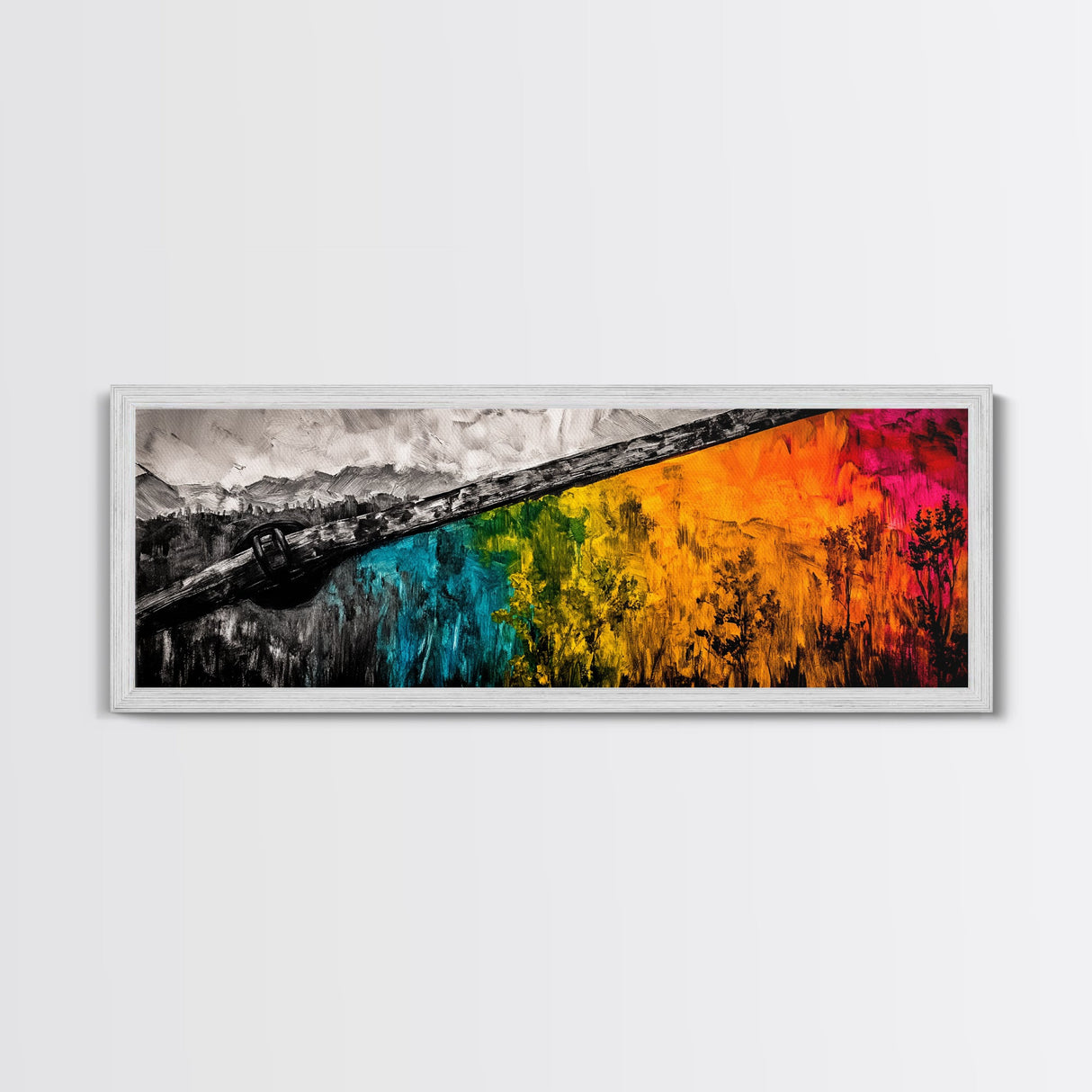 Vibrant Abstract Landscape, Nature Painting, Bold Statement Art, Modern Home Decor, Contemporary Wall Art, Living Room Artwork, Canvas Print