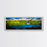 Stormy Mountains, Landscape Wall Art, Dramatic Sky Print, Nature Decor, Rustic Home Art, Black and White Painting, Framed Canvas Print