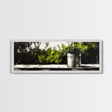 Potted Plant, Botanical Wall Art, Greenery Decor, Modern Minimalist Painting, Nature Inspired Home, Kitchen Wall Print, Canvas Print