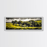 Forest Trees, Nature Landscape Art, Scenic Wall Decor, Earthy Tones Painting, Rustic Home Accent, Framed Canvas Print, Living Room