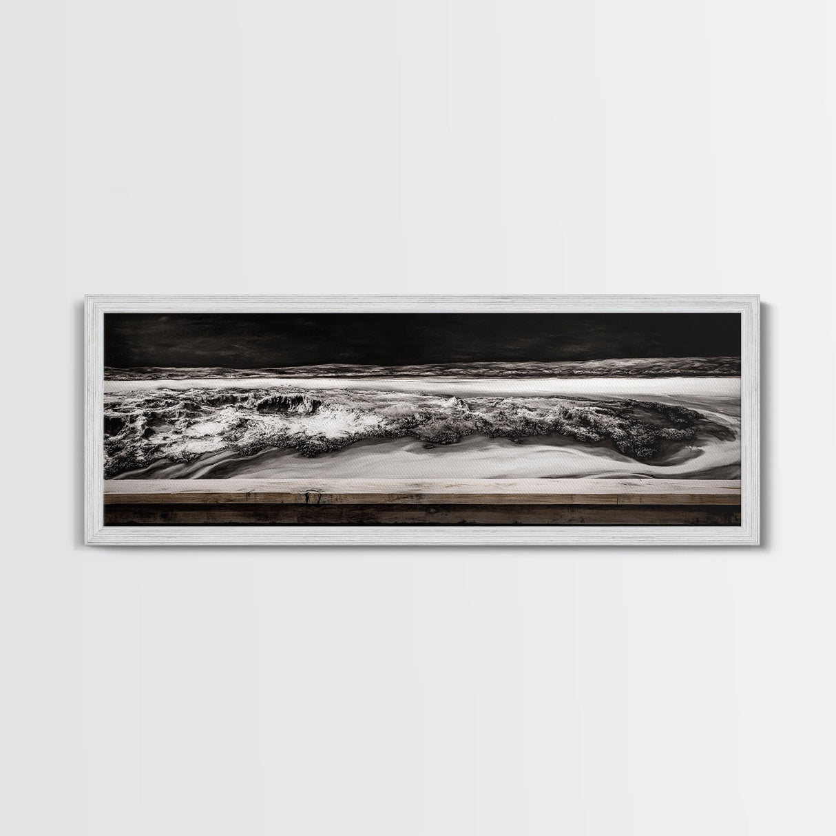 Monochrome, Ocean Waves, Black and White, Canvas Print, Dramatic Seascape, Modern Wall Art, Bedroom Decor, Large Wall Art, Minimalist Art
