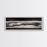 Monochrome, Ocean Waves, Black and White, Canvas Print, Dramatic Seascape, Modern Wall Art, Bedroom Decor, Large Wall Art, Minimalist Art