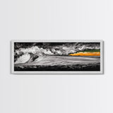 Dramatic, Ocean Wave, Black and White, Canvas Print, Coastal Wall Art, Modern Home Decor, Large Wall Art, Minimalist Art, Bedroom Wall Art