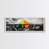 Abstract Floral Art, Floating Flower Print, Modern Botanical Wall Decor, Vibrant Nature Painting, Contemporary Canvas Print, Office Art