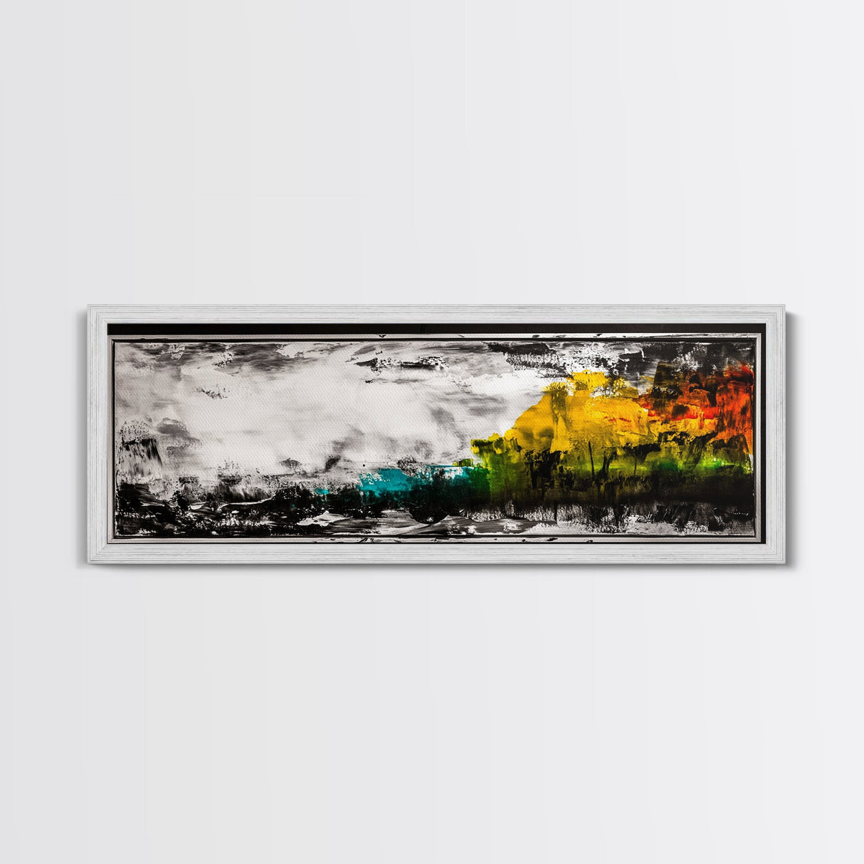 Moody Landscape Painting, Minimalist Nature Art, Rustic Home Decor, Dramatic Wall Art, Modern Abstract Print, Framed Canvas Print