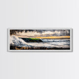 Sunset Ocean Wave, Dramatic Seascape Art, Coastal Home Decor, Bold Nature Painting, Tropical Wall Art, Beach House Canvas Print