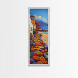 Beach, Pathway, Tropical, Coastal Homes Canvas Print, Vibrant Summer Landscape, Coastal Living Room Art, Oceanfront Wall Accent, Boho Beach Art