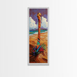 Beach Sword, Coastal Flowers, Tropical Beach Art, Vibrant Ocean Decor, Nautical Boho Style, Entryway Accent, Canvas Print