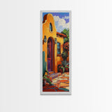 Adobe Home, Southwest Colors, Rustic Entryway Art, Framed Canvas Print, Mexican Style Decor, Boho Living Room Accent, Desert Home Art