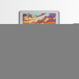 Firepit Sunset, Beach, Chairs, Canvas Print, cozy beach fire art, boho sunset vibes, fall bonfire wall decor, living room or patio