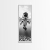 Underwater Fish, Marine Life, Ocean Perspective, Bold Wildlife, Aquatic Beauty, Framed Canvas Print, Kids Room Wall Art, Nautical Style Decor