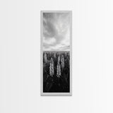 Lupine Field, Blooming Flowers, Meadow Horizon, Framed Canvas Print, Botanical Wall Art, Bedroom Decor, Nature-Inspired, Boho Floral Art