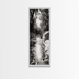 River Light Path, Black White Nature, Zen Landscape, Forest Photography, Canvas Print, Rustic Home Decor, Entryway Wall Art, Cabin Wall Art