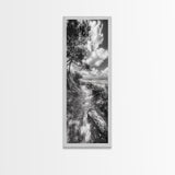Coastal Nature Trail, Ocean Path View, Tranquil Landscape, Framed Canvas Print, Beach House Art, Bathroom Wall Art, Game Room Wall Art