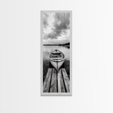 Rowboat Reflection, Still Water, Lake Life, Canvas Print, Rustic Cabin Wall Art, Nature Photography, Bedroom Art, Den Lakehouse Decor