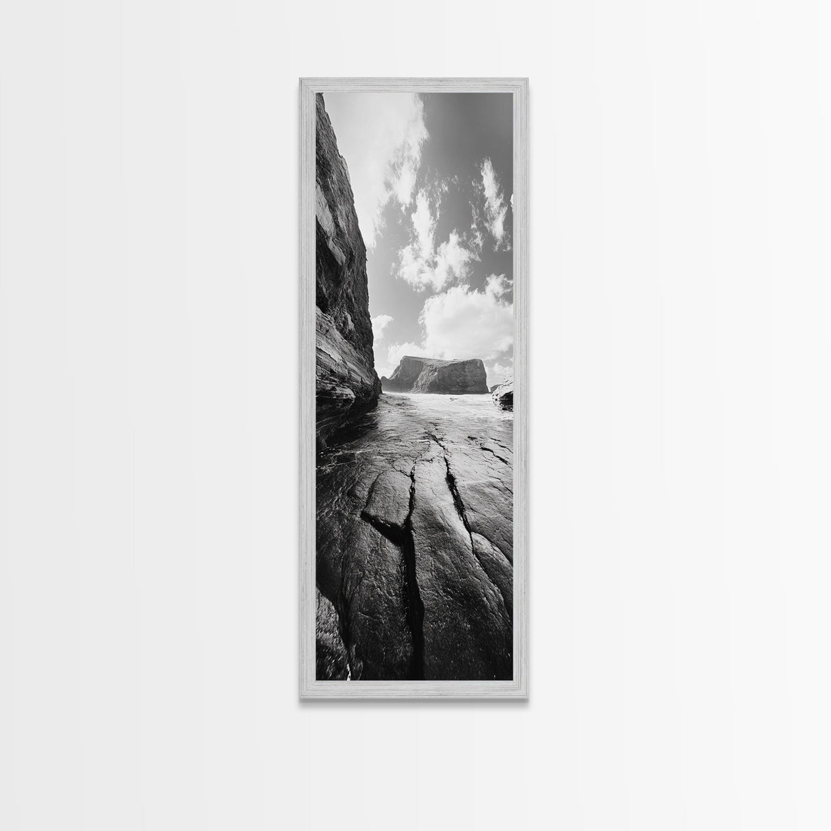 Ocean Cliffs, Moody Coast, Nature Wall Art, Canvas Print, Modern Coastal Decor, Minimalist Seascape, Bathroom or Bedroom Artwork