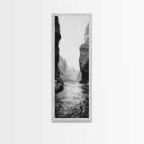 Canyon River, Rugged Passage, Rock Formations, Canvas Print, Nature Explorer Decor, Living Room or Cabin Rustic Wall Art, Bathroom Art