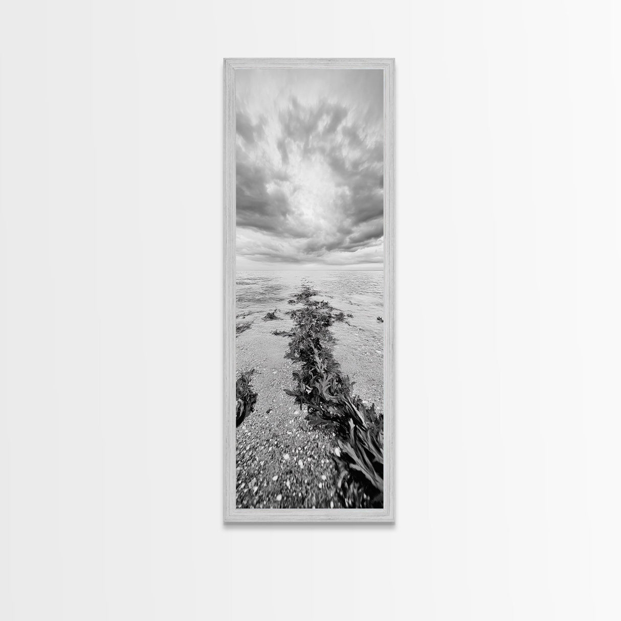 Seaweed Trail, Ocean Depth, Coastal Texture, Shoreline Calm, Marine Inspired Canvas Print, Minimalist Bathroom Wall Art, Ocean Decor