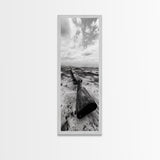 Shotgun Beach, Western Art, Coastal Edge, Canvas Print, Masculine Wall Decor, Cabin Style, Rustic Photography, Dramatic Sky