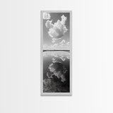 Cloud Reflections, Still Lake, Tranquil Waters, Sky Mirror Canvas Print, Minimalist Living Room Wall Art, Scandinavian Style Decor