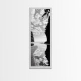 Tidepool Reflection, Ocean Mirror, Seaside Tranquility, Coastal Landscape, Framed Canvas Print, Spa Bathroom Wall Art, Minimalist Decor