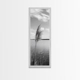 Lakeside Grasses, Windy Waterscape Print, Minimal Nature Art, Calm Landscape Decor, Bathroom or Office Wall Art, Canvas Print