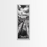 Stone Water Channel, Ancient Pathway Art, Moody Landscape Photography, Historical Wall Decor, Study or Hallway Accent, Canvas Print