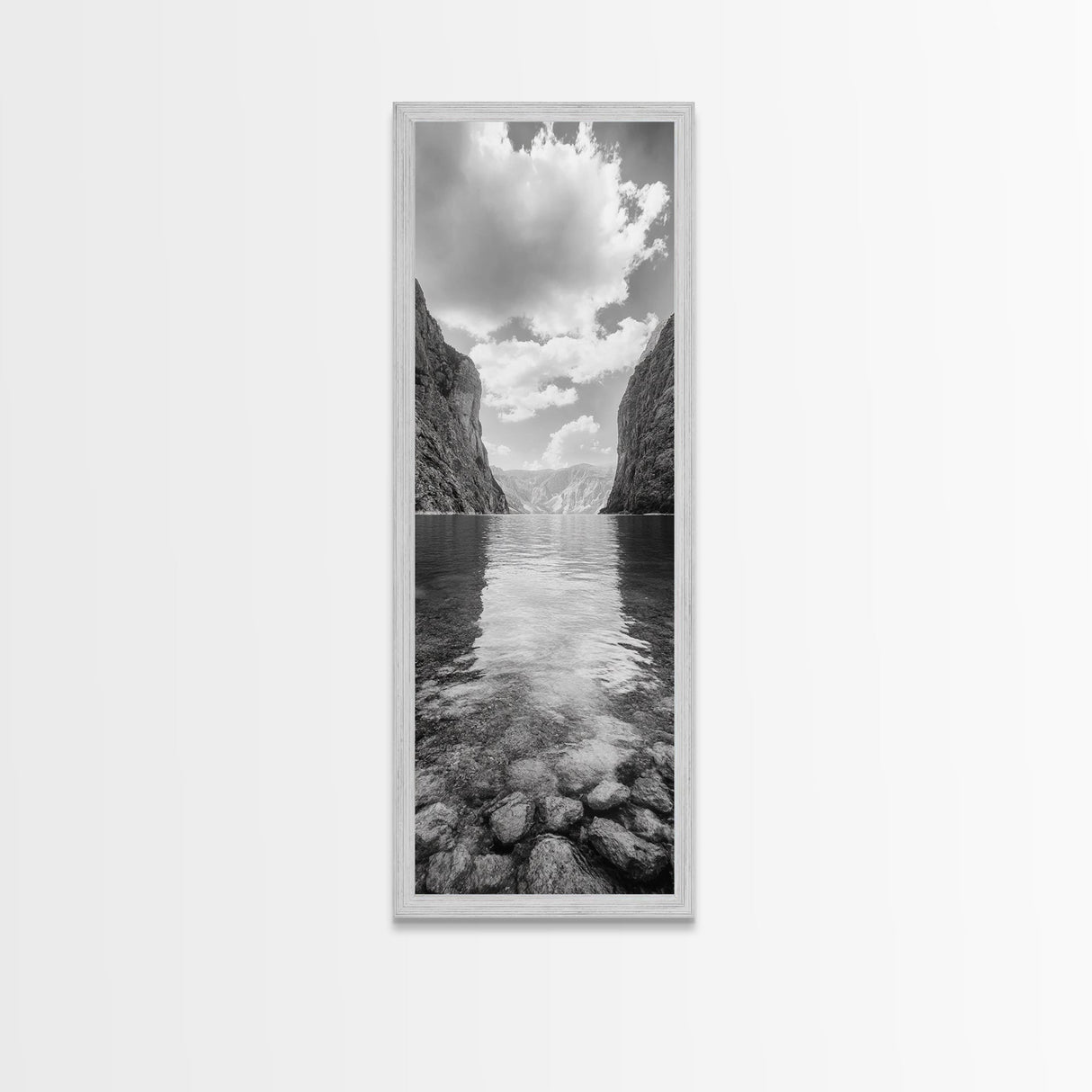 Canyon Lake, Majestic Water, Mountain Reflections, Nature Serenity, Minimalist Art, Canvas Print, Living Room Wall Art, Adventure Vibes