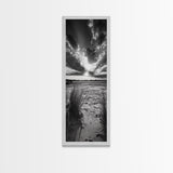 Desert Light Rays, Nature Sunset Art, Dramatic Sky Wall Decor, Canvas Print, Minimalist Desert Landscape, Living Room Wall Art
